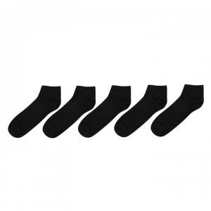 Image of Lonsdale 5 Pack Trainer Socks Mens - Black
