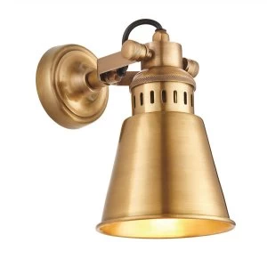 Image of 1 Light Wall Antique Solid Brass, E27