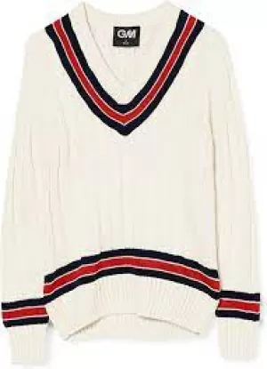 image of Gunn And Moore and Moore Cable Sweater Junior Boys - White