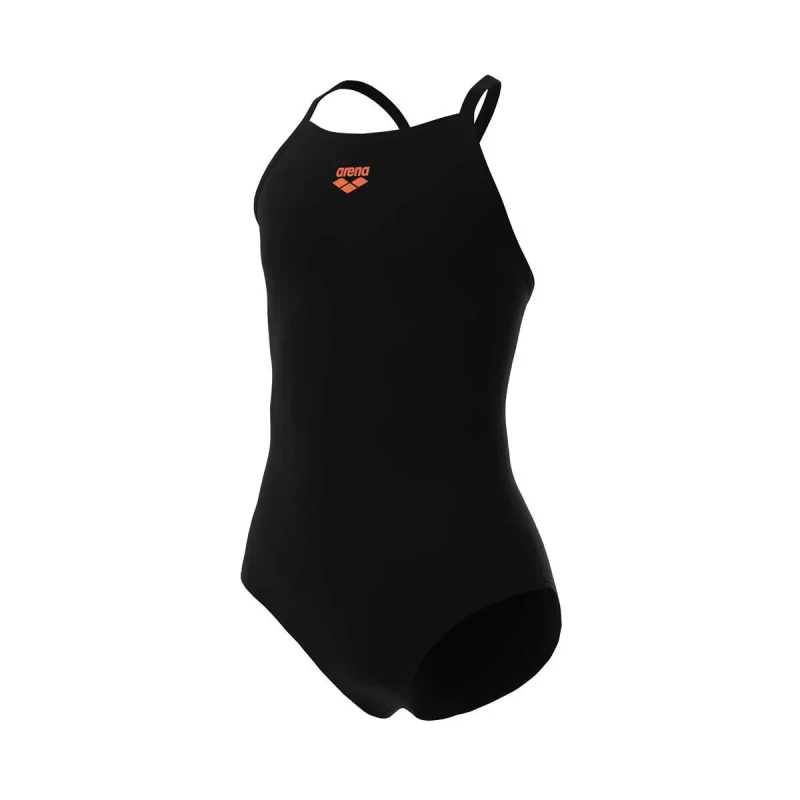 Image of One Piece swimsuit for girls Arena Light Drop Solid Noir Female 8/9 ans