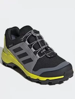Image of adidas Terrex Gore-tex Hiking Shoes, Black/Yellow/Grey, Size 1