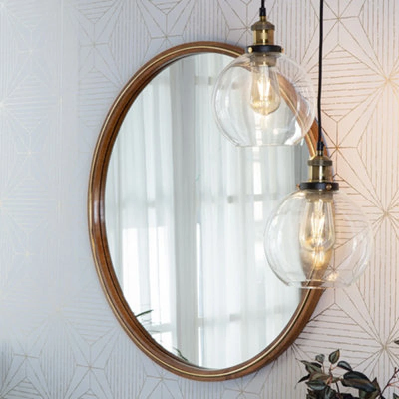 Image of ValueLights Sheridan Industrial Glass Bowl Gold Trim Black Ceiling Pendant Light and LED Bulb Black