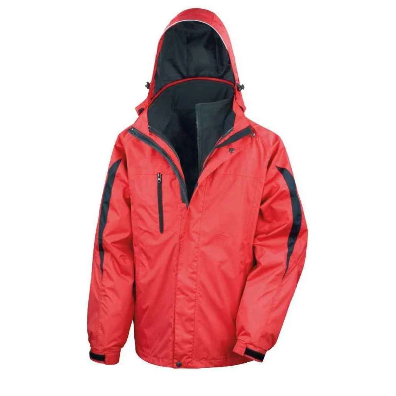 Image of Result Result Men Journey 3 in 1 Soft Shell Jacket in Red Size: Small Red S Male 5063527675781