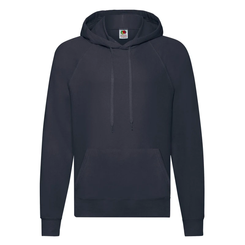 Image of Fruit Of The Loom Fruit of the Loom Men Lightweight Hooded Sweatshirt in Mid Navy Size: Small Mid Navy S Male 5063470700325
