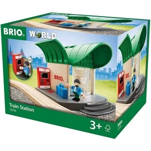 image of BRIO World Train Station Playset