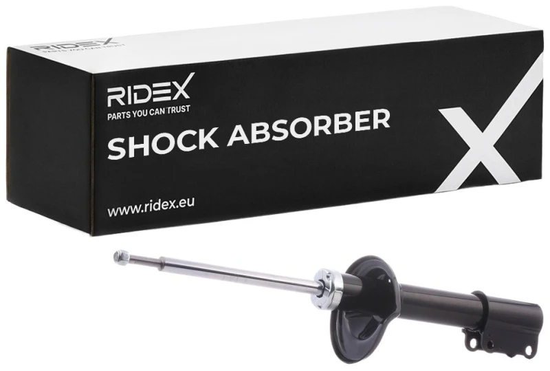 Image of RIDEX 854S0731 Shock absorber Rear Axle Left, Oil Pressure, Twin-Tube, Suspension Strut, Top pin Shock Absorber (854)