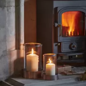 Image of Ivyline Hampton Hurricane Lantern in Copper - Small