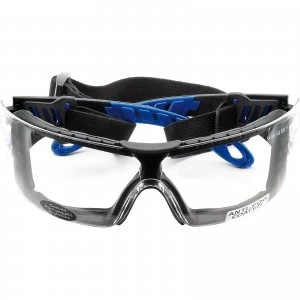 Draper Anti Fog Wraparound Safety Glasses Black Clear