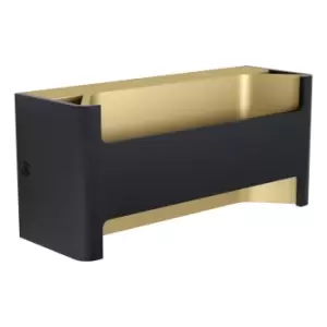 Image of Wall Light Colour Black Gold Shade Transparent Plastic Bulb LED 10W Included