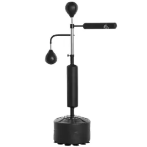 image of HOMCOM 3-in-1 Punching Bag with Stand with 2 Speedballs 360 Relax Bar PU Bag