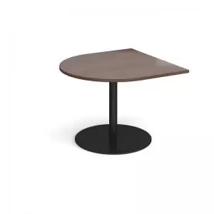 image of Eternal radial extension table 1000mm x 1000mm - Black base and walnut