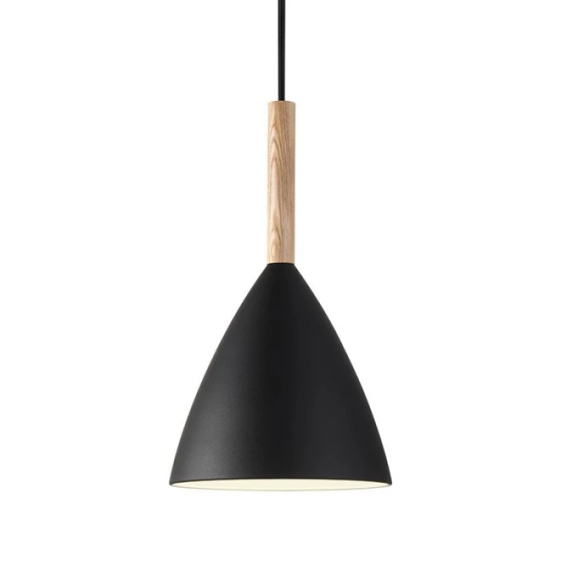 Image of Nordlux DFTP Pure 20 Indoor Dining Living Kitchen Hallway Pendant In Black (Diam) 20cm Black