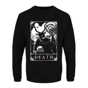 Image of Deadly Tarot Mens Death Sweatshirt (3XL) (Black/White)