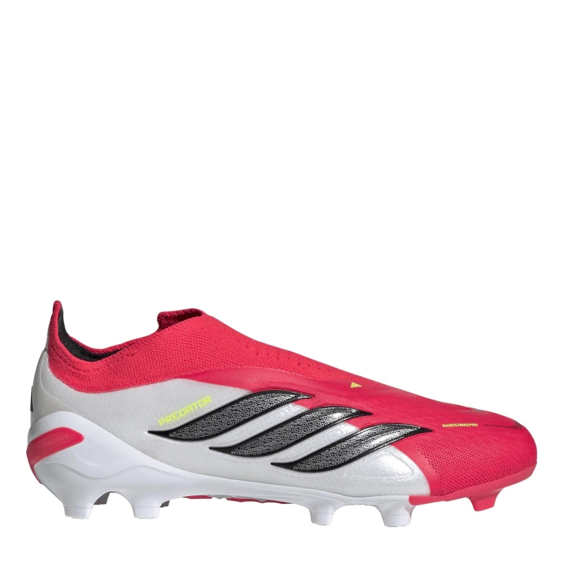 Image of adidas Juniors adidas Predator Elite Laceless Firm Ground Football Boots Red/Blk/White male 5 (38)