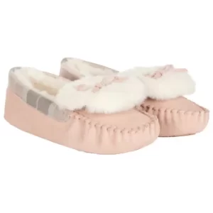 Image of Barbour Womens Darcie Slippers Pink Suede 4