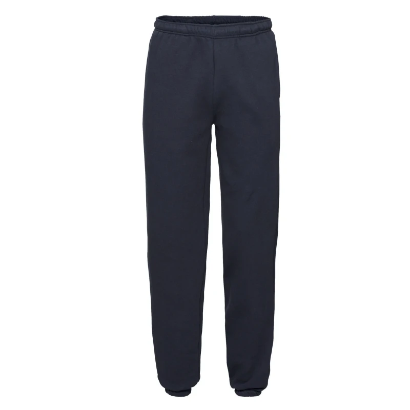 Image of Fruit Of The Loom Fruit of the Loom Men Premium Jogging Bottoms in Mid Navy Size: Small Mid Navy S Male 5063527485700