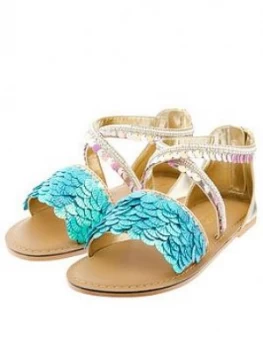 image of Monsoon Girls Nerissa Mermaid Sandal - Blue