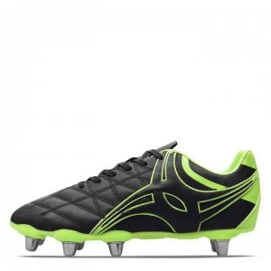Image of Gilbert Side Logo Rugby Boots Mens - Black/Yellow