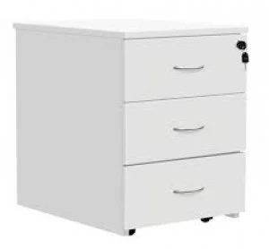 image of Serrion Eco 18 3 Drawer Mobile Pedestal White KF79826