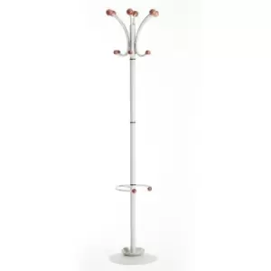 Dams Coat & umbrella stand with 12 coat hooks and 4 umbrella hooks 1840mm high -