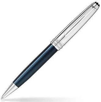 Image of Mont Blanc - Meisterstuck Solitaire Doue Blue Hour Classique Ballpoint Pen - Ballpoint Pens - Blue