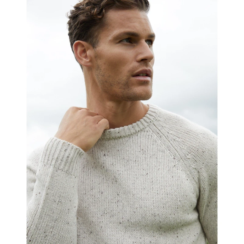Image of Threadbare Knitted Raglan Sleeve Crew Neck Jumper - Beige Beige S