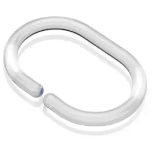 Image of Croydex C Shape Shower Curtain Rings Clear
