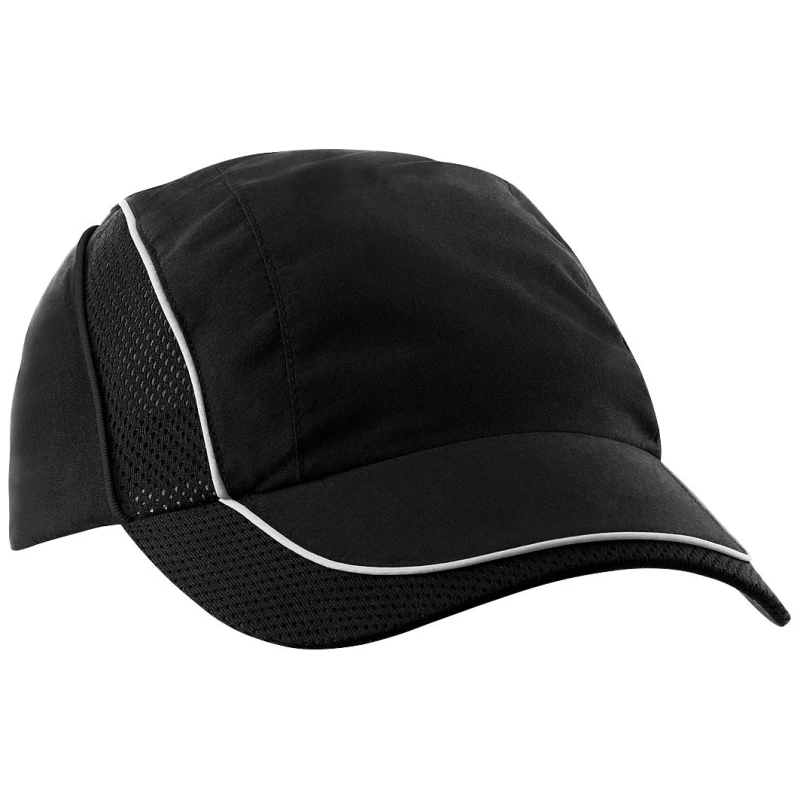 Image of Beechfield Mens Coolmax Flow Mesh Baseball Cap Headwear Pack of 2 in True Black True Black Male One Size