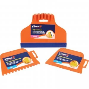 image of Vitrex 3 Piece Tiling Spreader and Squeegee Kit