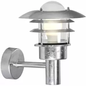 Image of Nordlux Lonstrup 22cm Outdoor Wall Lantern Galvanized, E27, IP44