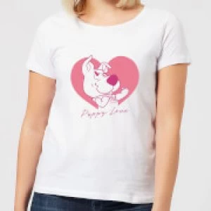 Image of Scooby Doo Puppy Love Womens T-Shirt - White - 3XL