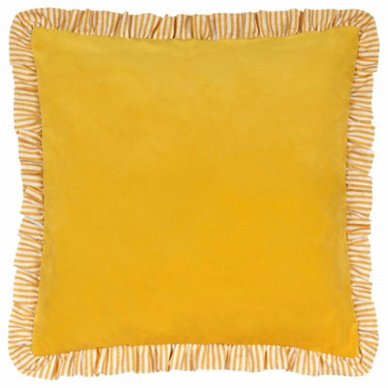Image of Wylder Solene Ruffle Matte Velvet Polyester Filled Cushion