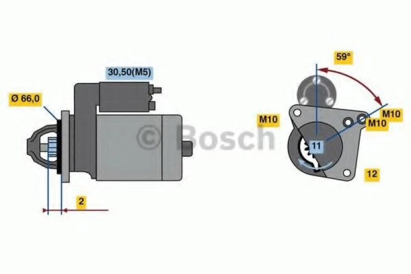 Image of Starter motor Bosch 0 986 024 130