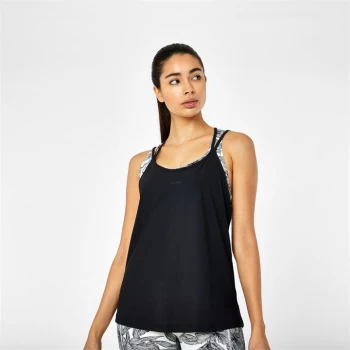 Image of USA Pro Strappy Sports Vest - Black