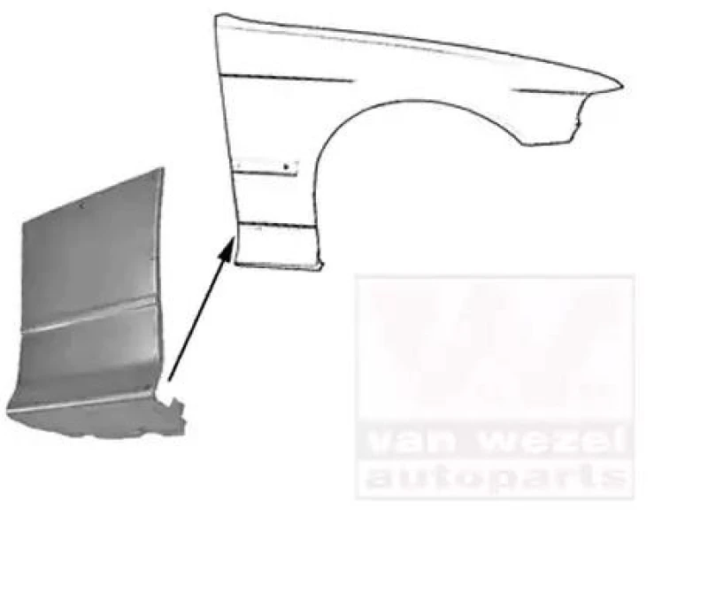 Image of VAN WEZEL 0642156 Fender Right Front Wing (449)