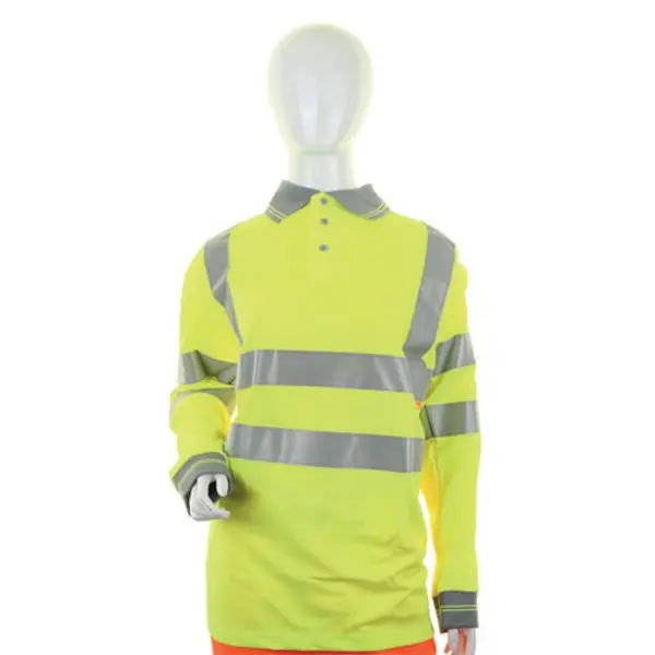 Image of Beeswift Beeswift Ladies High Visibility Long Sleeve Polo Shirt Saturn Yellow XS LPK22SYXS