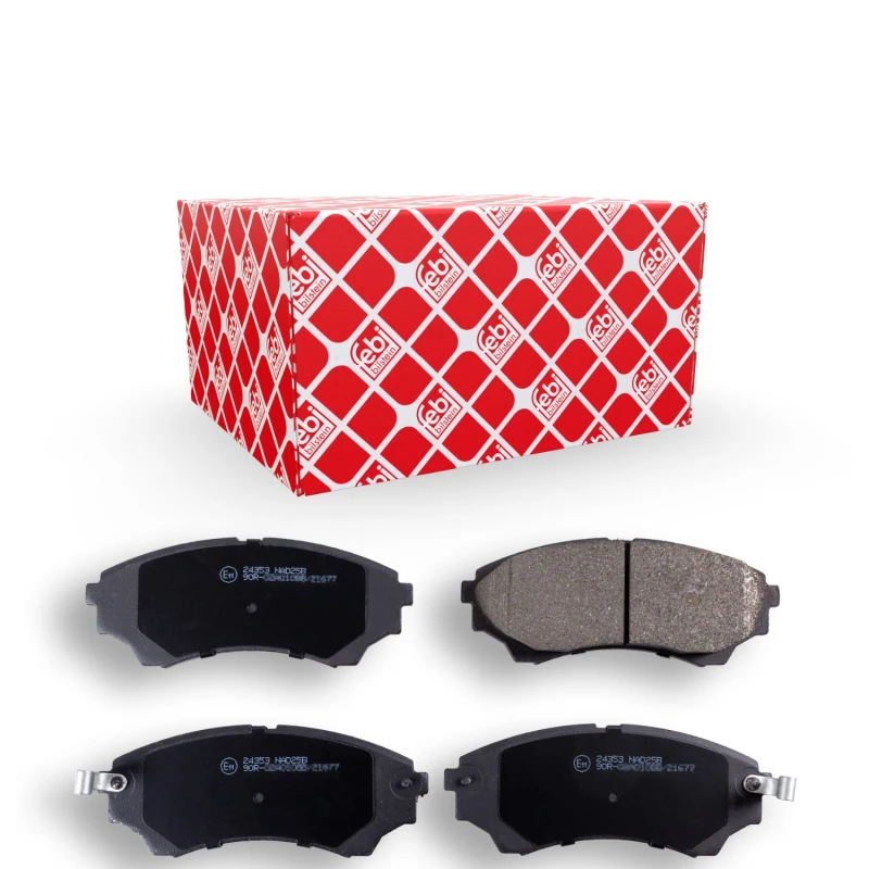 Image of FEBI BILSTEIN 16739 Brake pad set Front Axle, with acoustic wear warning Brake Pad Set,disc brake (402)