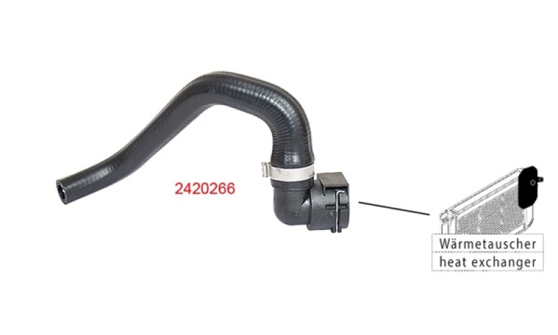 Image of Radiator hose METZGER 2420266