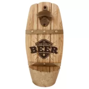 Image of Wall Hanging Beer Barrel Bottle Opener