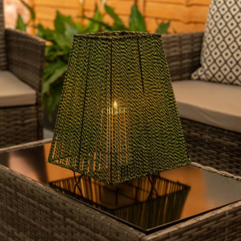 Image of ValueLights ValueLights Green Rope Candle Battery Operated Outdoor Lantern Garden Light in Bright Green Bright Green One Size Unisex 5016529271116