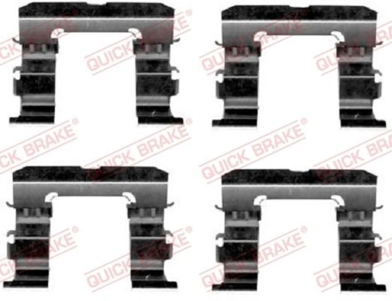Image of QUICK BRAKE Brake pad fitting kit QUICK BRAKE 109-1632