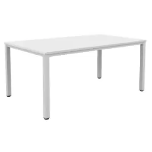Image of Fraction Infinity 240 x 120 Meeting Table - White With Silver Legs