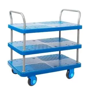 image of Proplaz Super Silent Three Tier Trolley Super Silent Castors