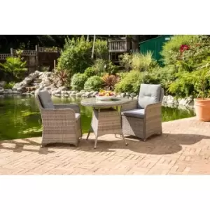 image of Katie Blake Milan Bistro Set with 70cm Table - Grey