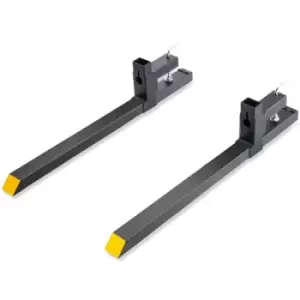Image of VEVOR Clamp on Pallet Forks 2000lbs Tractor Forks 43" Heavy Duty Bucket Forks