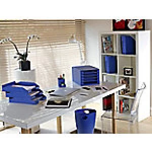 Image of Exacompta Letter Tray Forever Polystyrene Blue 25.5 x 34.7 x 6.5 cm