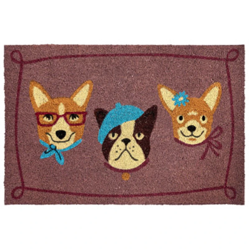 Image of Beliani Doormat Bababu Multicolour 60 X 90 Cm Dog Coir