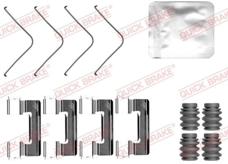Image of QUICK BRAKE Brake pad fitting kit QUICK BRAKE 109-0163
