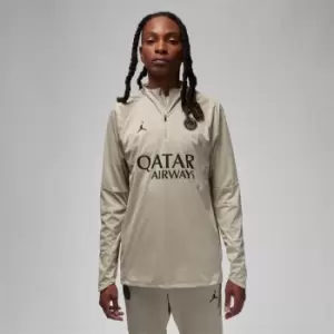 Image of Nike Saint-Germain Strike Winter Warrior Third Mens Jordan Storm-FIT Soccer Drill Top - Beige