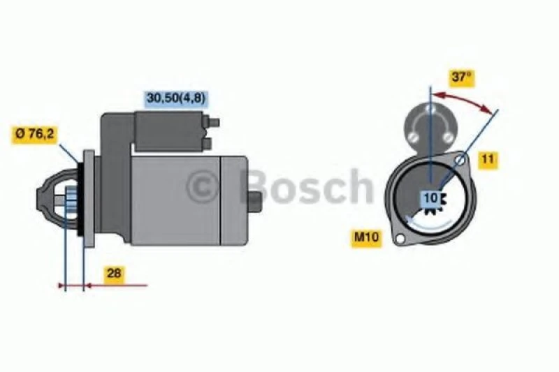 Image of Starter motor Bosch 0 986 022 450